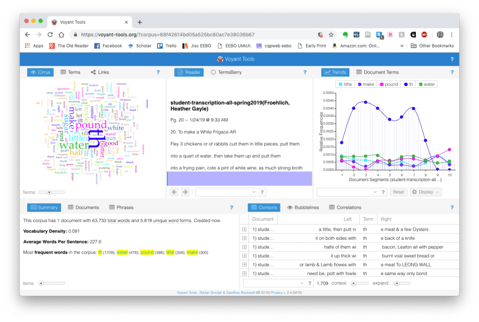 VB380 class corpus in Voyant